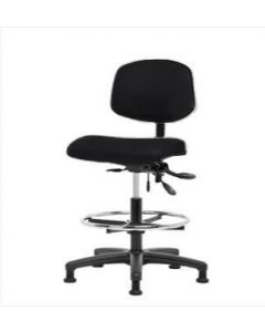 Neta ECOM Vinyl Medium Bench Height Chair - Nylon Base Tilt Chrome