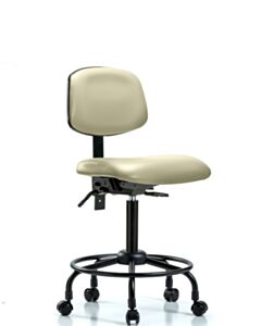 Neta ECOM Vinyl Medium Bench Height Chair - Round Tube Base Tilt