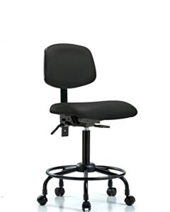Neta ECOM Vinyl Medium Bench Height Chair - Round Tube Base Tilt