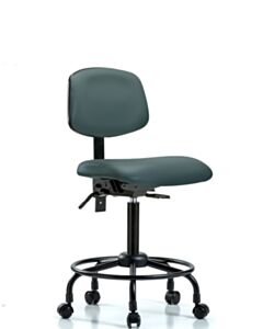 Neta ECOM Vinyl Medium Bench Height Chair - Round Tube Base Tilt