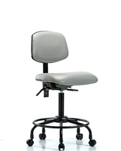 Neta ECOM Vinyl Medium Bench Height Chair - Round Tube Base Tilt