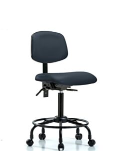 Neta ECOM Vinyl Medium Bench Height Chair - Round Tube Base Tilt