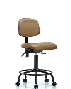 Neta ECOM Vinyl Medium Bench Height Chair - Round Tube Base Tilt