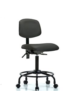 Neta ECOM Vinyl Medium Bench Height Chair - Round Tube Base Tilt