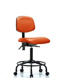 Neta ECOM Vinyl Medium Bench Height Chair - Round Tube Base Tilt