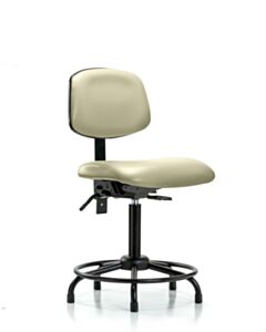 Neta ECOM Vinyl Medium Bench Height Chair - Round Tube Base Tilt