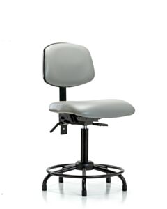 Neta ECOM Vinyl Medium Bench Height Chair - Round Tube Base Tilt