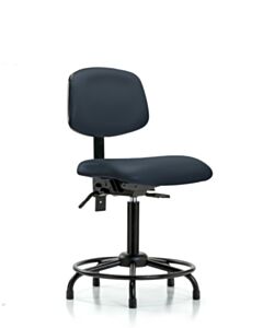Neta ECOM Vinyl Medium Bench Height Chair - Round Tube Base Tilt