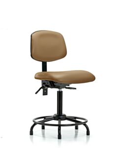 Neta ECOM Vinyl Medium Bench Height Chair - Round Tube Base Tilt