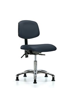 Neta ECOM Vinyl Desk Height Chair - Chrome Base Glides Imperial Vinyl
