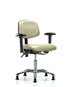 Neta ECOM Vinyl Desk Height Chair - Chrome Base Tilt Arms Glides