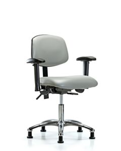 Neta ECOM Vinyl Desk Height Chair - Chrome Base Tilt Arms Glides