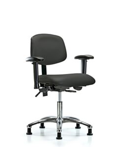 Neta ECOM Vinyl Desk Height Chair - Chrome Base Tilt Arms Glides