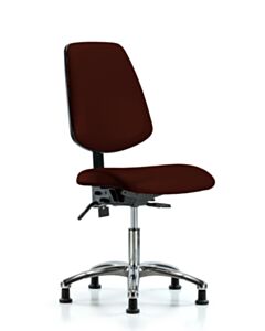 Neta ECOM Vinyl Desk Height Chair - Medium Back Chrome Base Glides