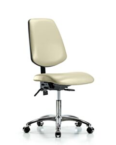 Neta ECOM Vinyl Desk Height Chair - Medium Back Chrome Base Tilt