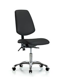 Neta ECOM Vinyl Desk Height Chair - Medium Back Chrome Base Tilt