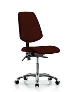 Neta ECOM Vinyl Desk Height Chair - Medium Back Chrome Base Tilt