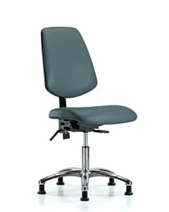Neta ECOM Vinyl Desk Height Chair - Medium Back Chrome Base Tilt