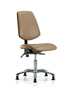 Neta ECOM Vinyl Desk Height Chair - Medium Back Chrome Base Tilt