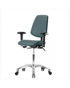 Neta ECOM Vinyl Desk Height Chair - Medium Back Chrome Base Tilt