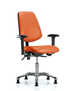 Neta ECOM Vinyl Desk Height Chair - Medium Back Chrome Base Tilt