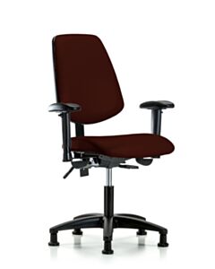 Neta ECOM Vinyl Desk Height Chair - Medium Back Nylon Base Arms