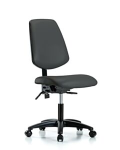 Neta ECOM Vinyl Desk Height Chair - Medium Back Nylon Base Tilt