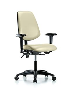 Neta ECOM Vinyl Desk Height Chair - Medium Back Nylon Base Tilt