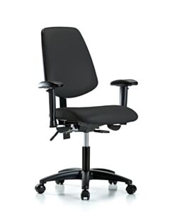 Neta ECOM Vinyl Desk Height Chair - Medium Back Nylon Base Tilt
