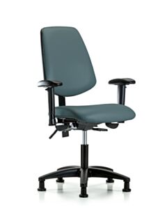 Neta ECOM Vinyl Desk Height Chair - Medium Back Nylon Base Tilt