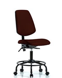 Neta ECOM Vinyl Desk Height Chair - Medium Back Round Tube Base