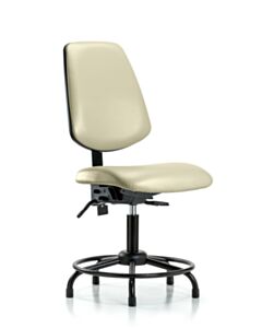 Neta ECOM Vinyl Desk Height Chair - Medium Back Round Tube Base