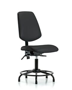 Neta ECOM Vinyl Desk Height Chair - Medium Back Round Tube Base