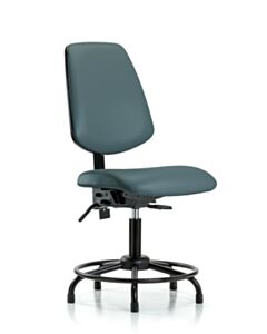 Neta ECOM Vinyl Desk Height Chair - Medium Back Round Tube Base