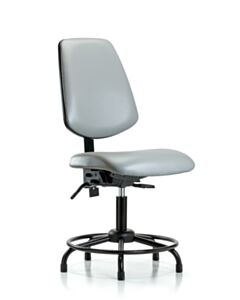 Neta ECOM Vinyl Desk Height Chair - Medium Back Round Tube Base