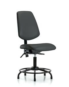 Neta ECOM Vinyl Desk Height Chair - Medium Back Round Tube Base