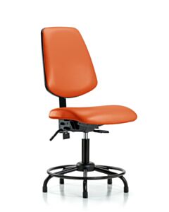 Neta ECOM Vinyl Desk Height Chair - Medium Back Round Tube Base