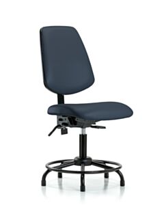 Neta ECOM Vinyl Desk Height Chair - Medium Back Round Tube Base