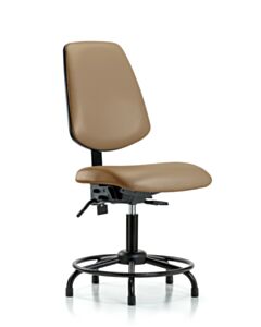 Neta ECOM Vinyl Desk Height Chair - Medium Back Round Tube Base
