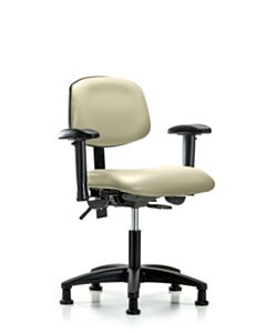 Neta ECOM Vinyl Desk Height Chair - Nylon Base Arms Glides Adobe