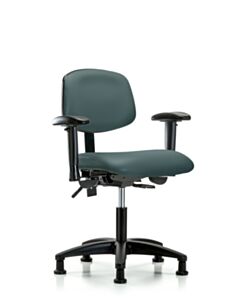 Neta ECOM Vinyl Desk Height Chair - Nylon Base Arms Glides Colonial