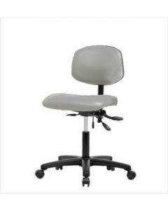 Neta ECOM Vinyl Desk Height Chair - Nylon Base Tilt Casters Dove