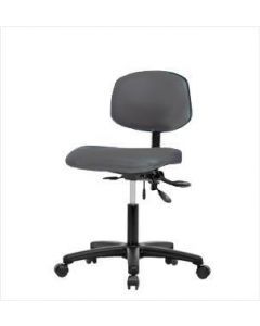 Neta ECOM Vinyl Desk Height Chair - Nylon Base Tilt Casters Charcoal