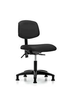 Neta ECOM Vinyl Desk Height Chair - Nylon Base Tilt Glides Black