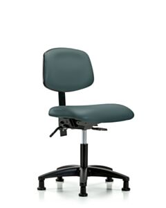 Neta ECOM Vinyl Desk Height Chair - Nylon Base Tilt Glides Colonial
