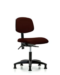 Neta ECOM Vinyl Desk Height Chair - Nylon Base Tilt Glides Burgundy
