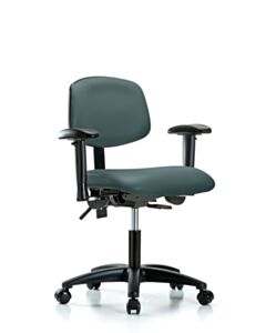 Neta ECOM Vinyl Desk Height Chair - Nylon Base Tilt Arms Casters