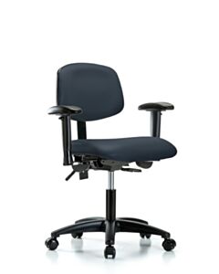Neta ECOM Vinyl Desk Height Chair - Nylon Base Tilt Arms Casters