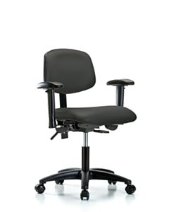 Neta ECOM Vinyl Desk Height Chair - Nylon Base Tilt Arms Casters
