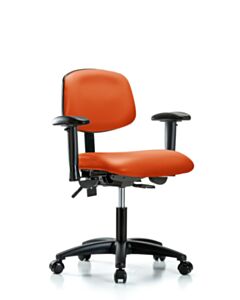 Neta ECOM Vinyl Desk Height Chair - Nylon Base Tilt Arms Casters